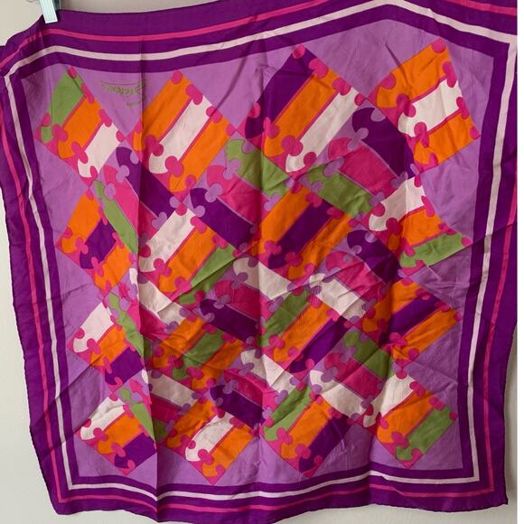 Vintage Purple Simone Rain Scarf Water Repellent Made in Japan Acetate - Picture 1 of 3